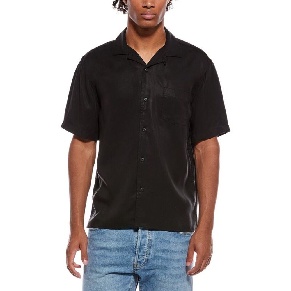 Onia Mens  Vacation Shirt, Black